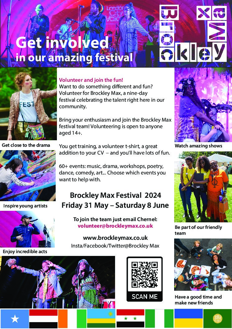 Brockley Max Festival 2024 Friday 31 May – Saturday 8 June