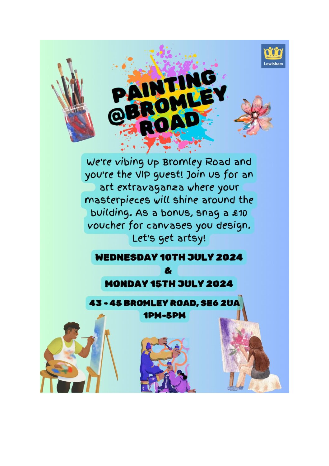 Painting at Bromley Road: 10th and 15th of July 2024